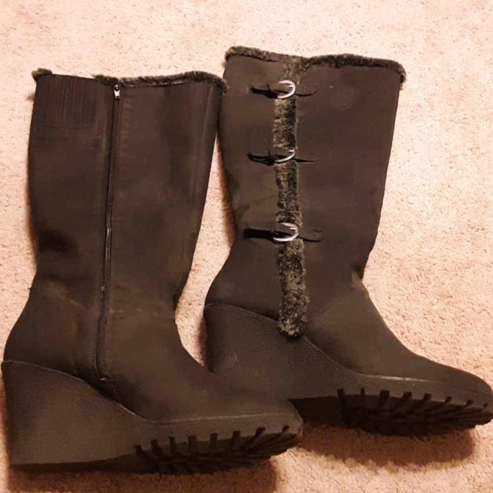 Tall black boots